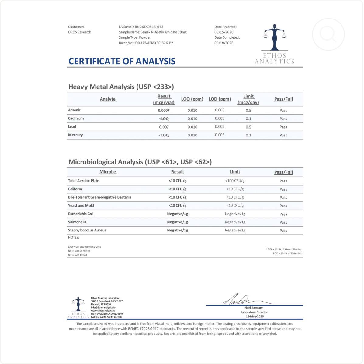 Semax N-Acetyl Amidate 30mg Semax N-Acetyl Amidate 30mg